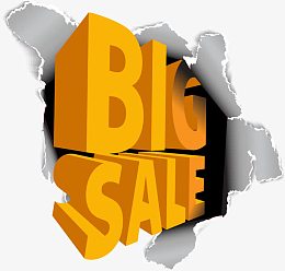 SALE艺术字撑破效果素材