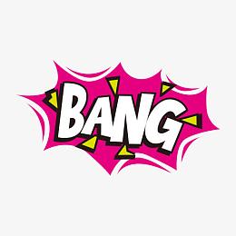 BANG粉色恐怖字体