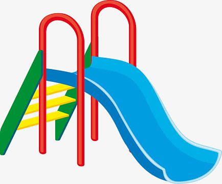 矢量卡通儿童滑梯