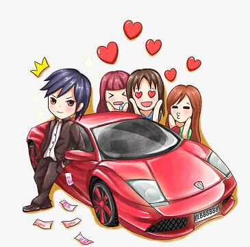 aipng拿求婚戒指向美女示爱的帅哥png酒吧时尚男女png手绘情侣png卡通