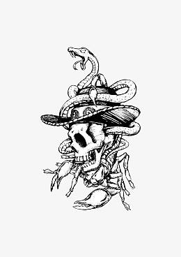 蒸汽朋克骷髅蛇蝎子