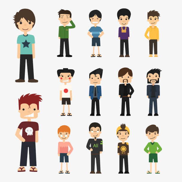 矢量人物素材免费下载_觅元素