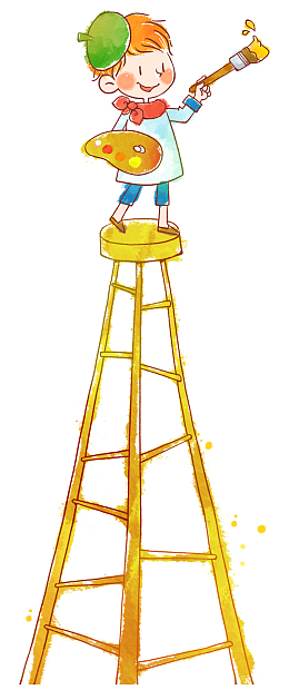 水彩儿童画画装饰图案