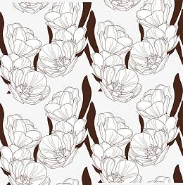 木棉花纹墙纸矢量