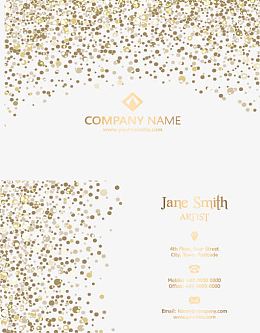 金色闪耀背景黑色名片