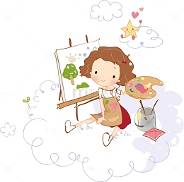 小孩画画