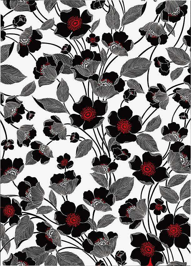 暗黑花卉图案服饰图案