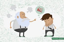 被老板训斥的上班族