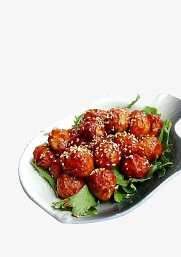 酱香芝麻炸丸子
