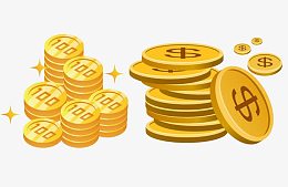 带美元符号100的金币