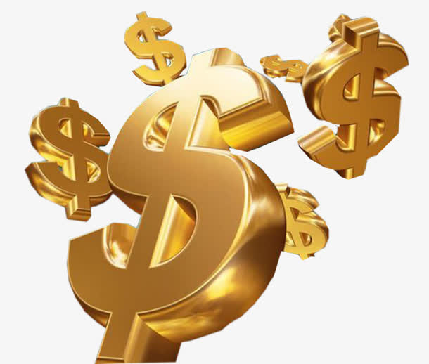 金色的美元符号素材免费下载_觅元素