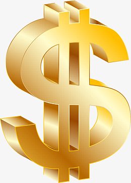 黄色美元标志