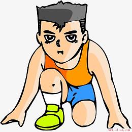 男孩子跑步高清免扣素材