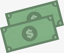 矢量手绘美元