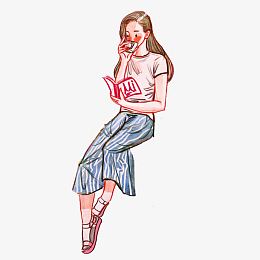 看书的女孩