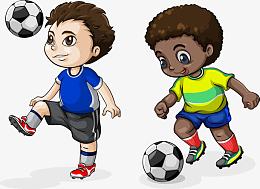 小朋友踢足球