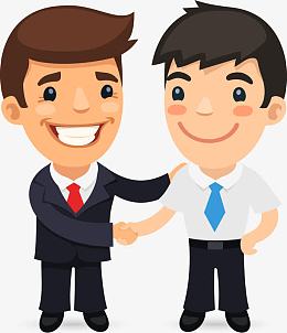 外企公司主管鼓励员工职员免抠图