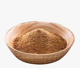 木碗里的红糖姜茶粉