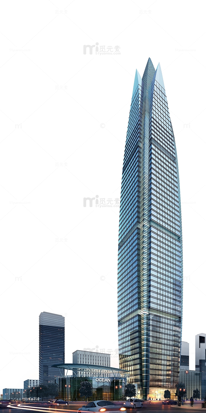 锥形高楼大厦