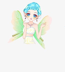 精灵花仙子插画png素材
