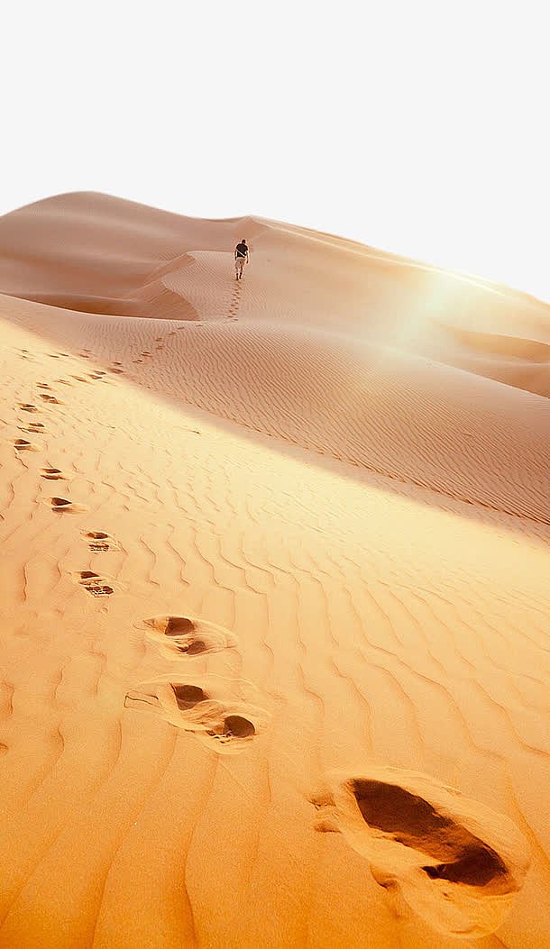 沙漠上的脚印