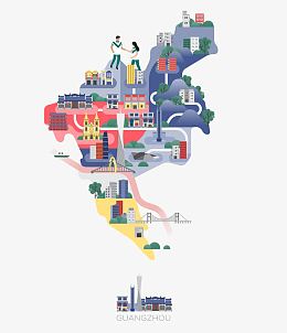 扁平城市世界旅游日素材