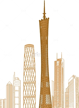 广州小蛮腰线描