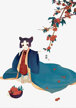 手绘小女孩