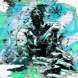 彩色人物骷髅个性涂鸦