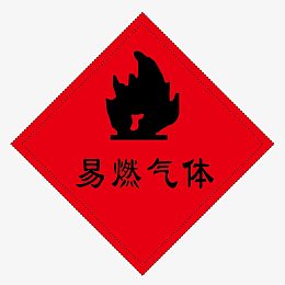 红色易燃气体标志