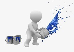 人物图标3D剪影 油漆3D人