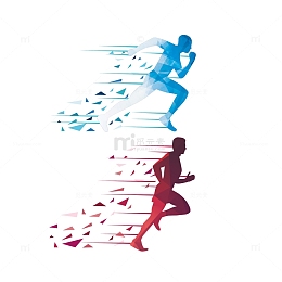 矢量跑步的人