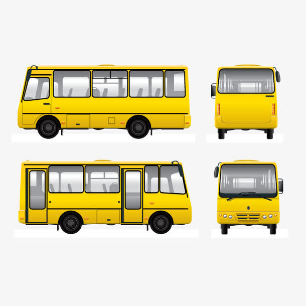 矢量公交车素材免费下载_觅元素