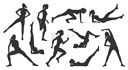 矢量元素运动的人