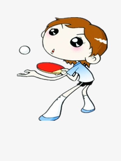 打乒乓球的运动员