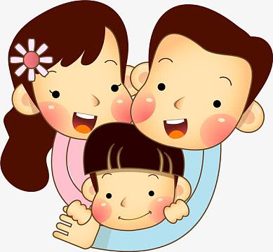 矢量拥抱行的一家人