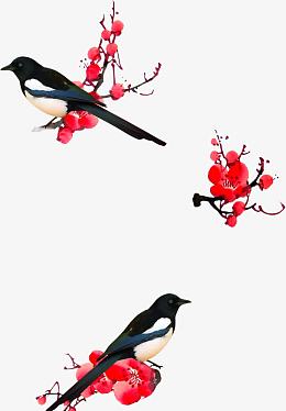 梅花与喜鹊
