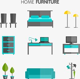 时尚家具设计矢量素材下载,椅子,