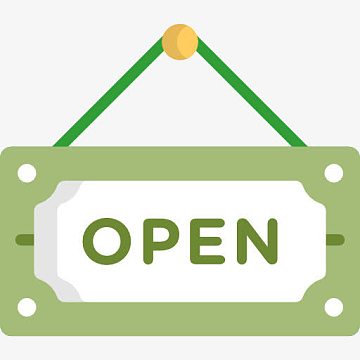 卡通营业扁平门牌