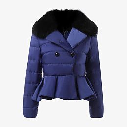 尼龙狐狸毛皮衣领羽绒服