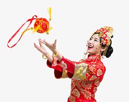 传统古典抛绣球图片