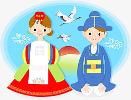 婚庆季卡通新郎新娘