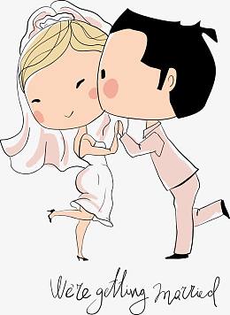 矢量卡通婚礼人物