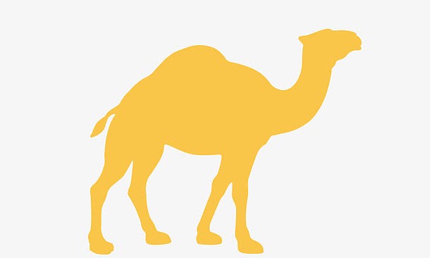 一直孤单的骆驼矢量图