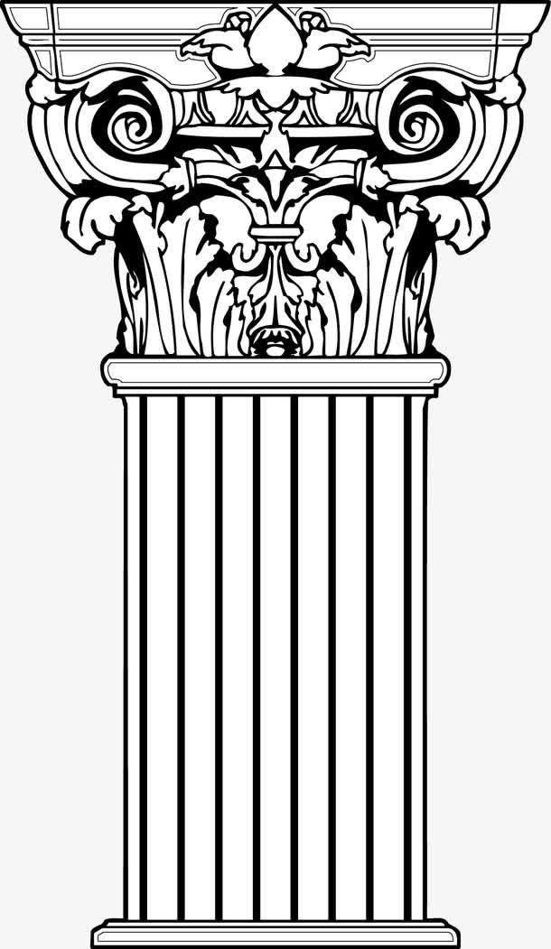 欧式古典花纹柱子