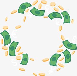 矢量金币钞票金融货币PNG图片