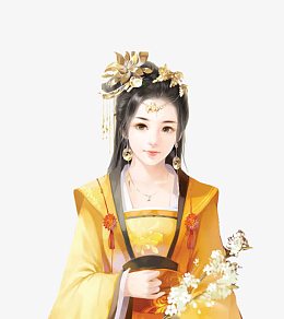手绘古代宫廷女子