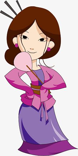 古装卡通美女素材-古装卡通美女png图片下载-觅元素