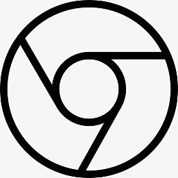 浏览器铬连接线图标标志Web标志