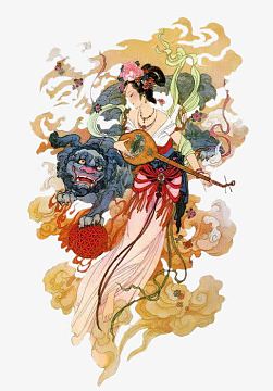 工笔画王昭君四大美女之一